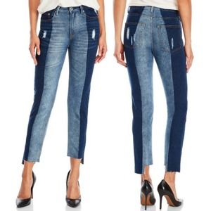 Dance & Marvel Two Tone High Rise Ankle Jeans S